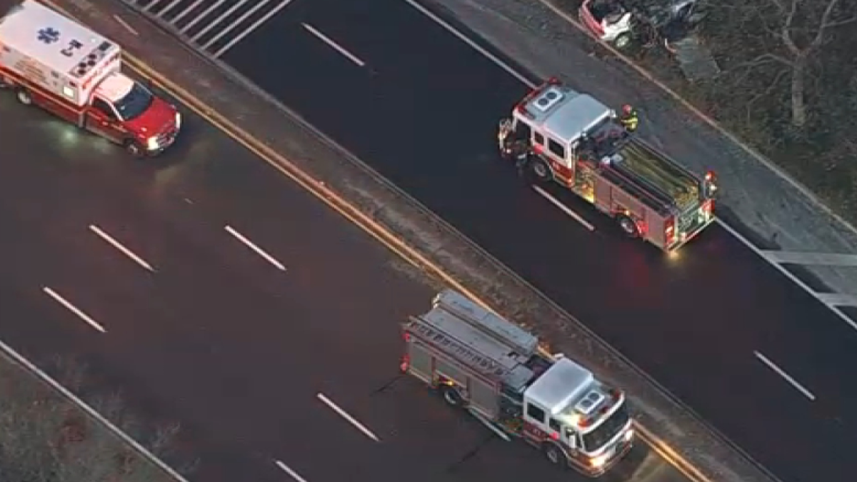 Person dies as car crashes into tree on road near Philly airport