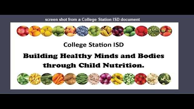 College Station ISD School Board Members Receive A School Nutrition Update – WTAW