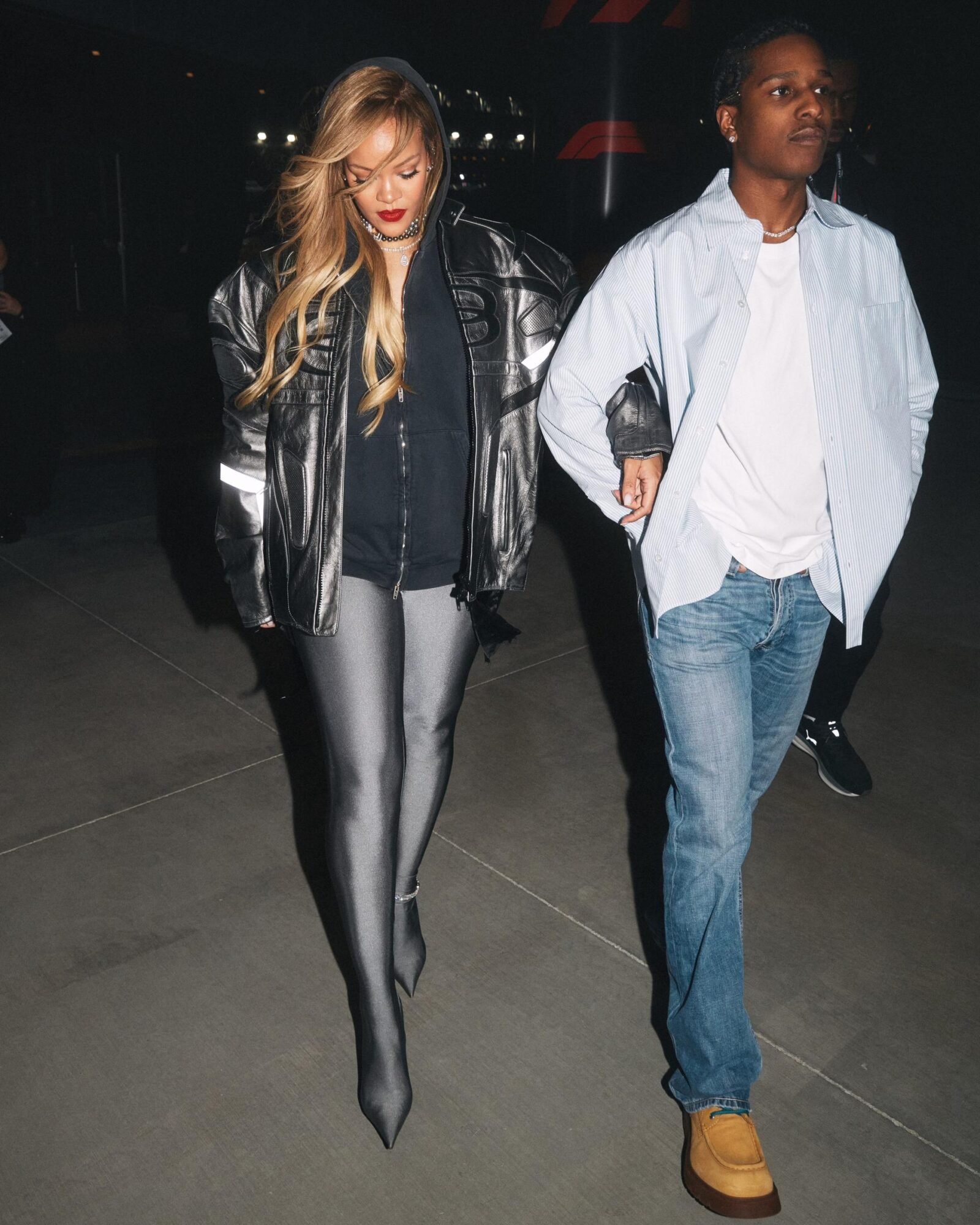 A Night of Fashion and Speed: Rihanna and A$AP Rocky at the Puma Paddock