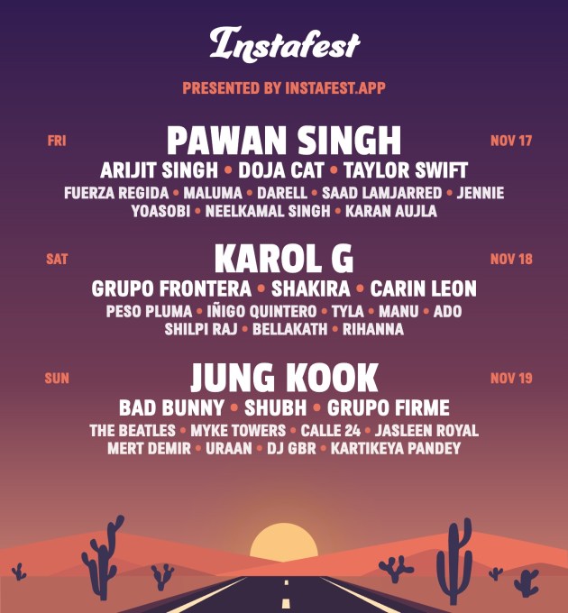 Instafest now lets you create a music festival poster through a playlist link