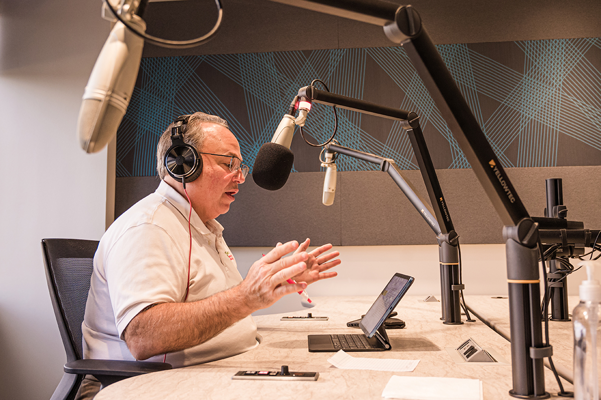 KC Food Personality Jasper Mirabile hosts live radio show.