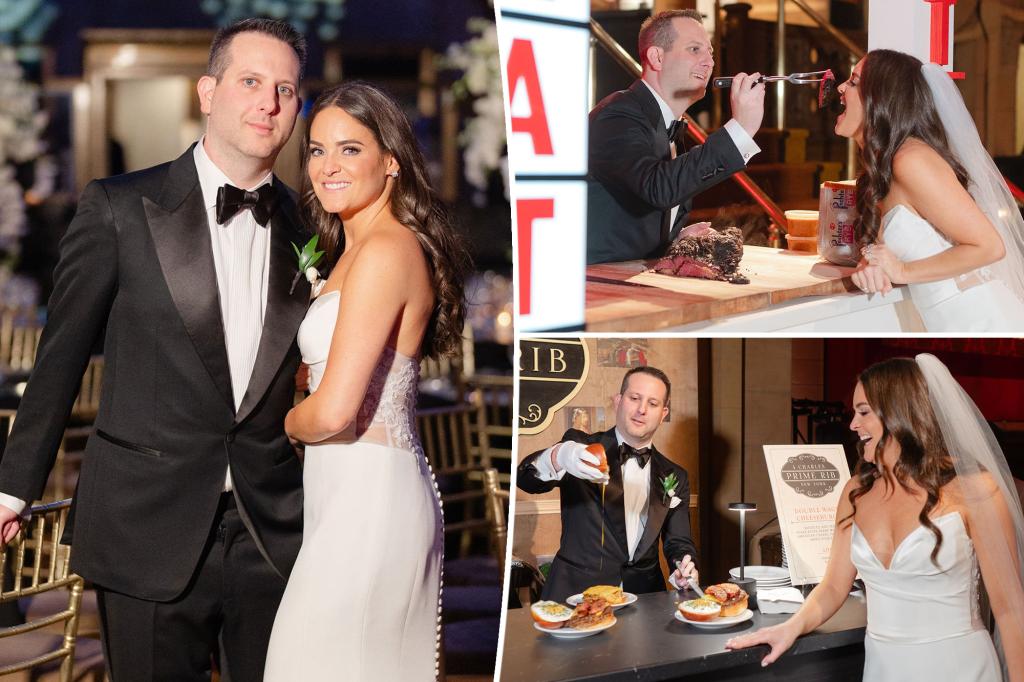 Foodie Adam Richman’s wedding featured pop-up grub from Katz’s Deli,…