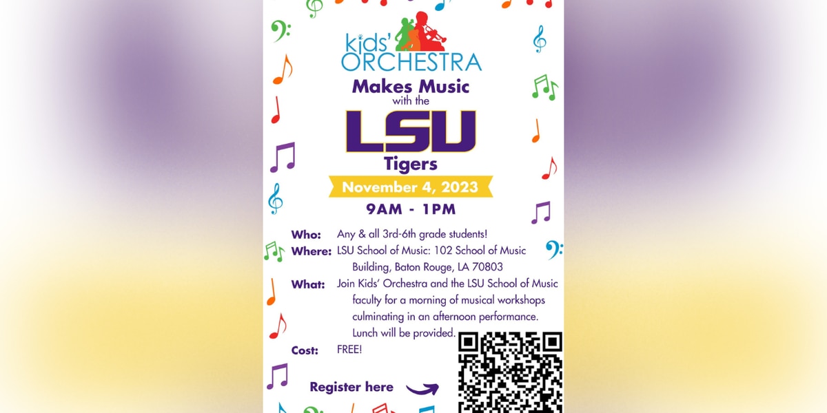 Kids’ Orchestra invites students to make music with LSU Tigers