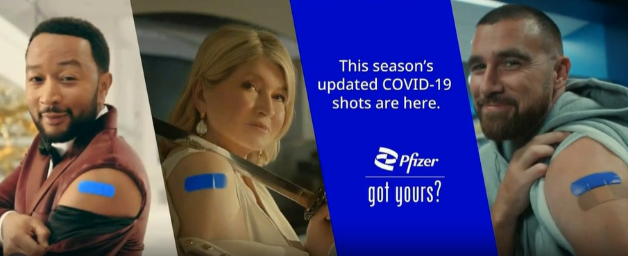 Pfizer gathers celebrities together for a crossover COVID booster ad