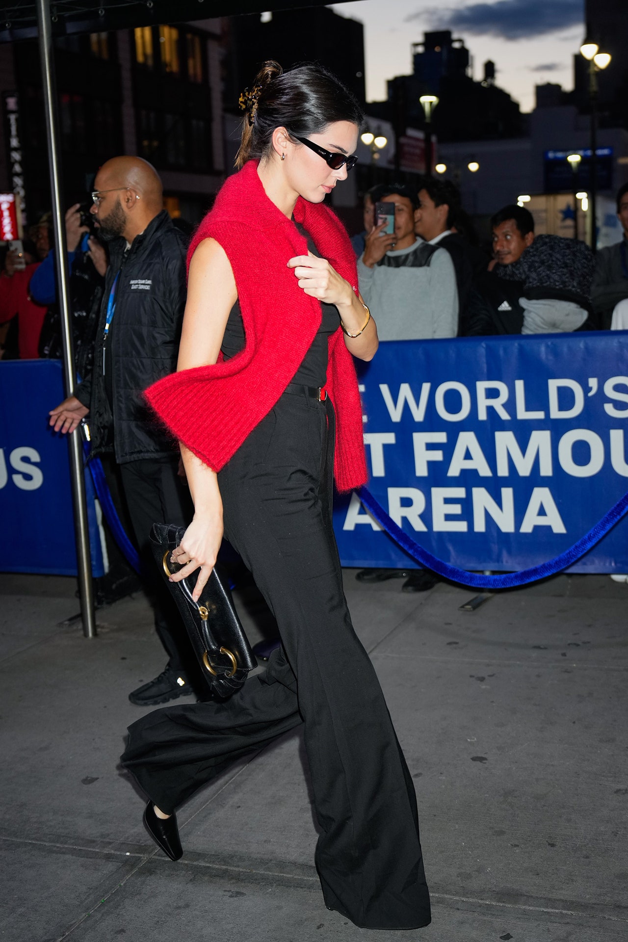 Stop everything! You need a red cardigan