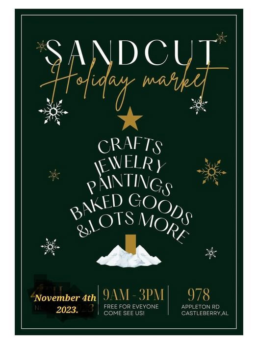 Sandcut Holiday Market set Saturday