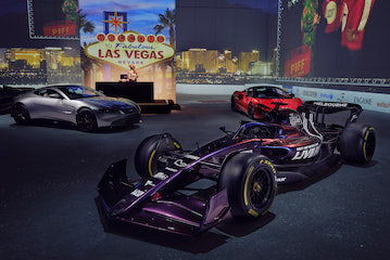 Las Vegas Grand Prix shown in immersive projection gallery