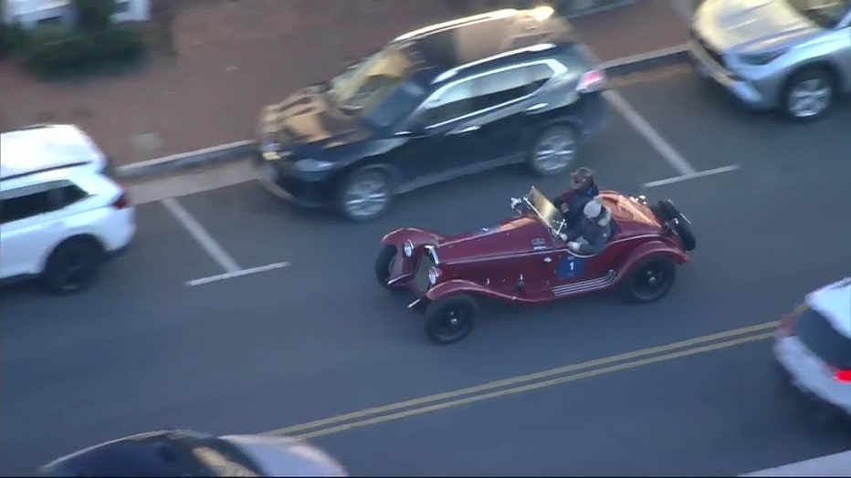 Italy’s 1000 Miglia classis car race hold warmup in Virginia