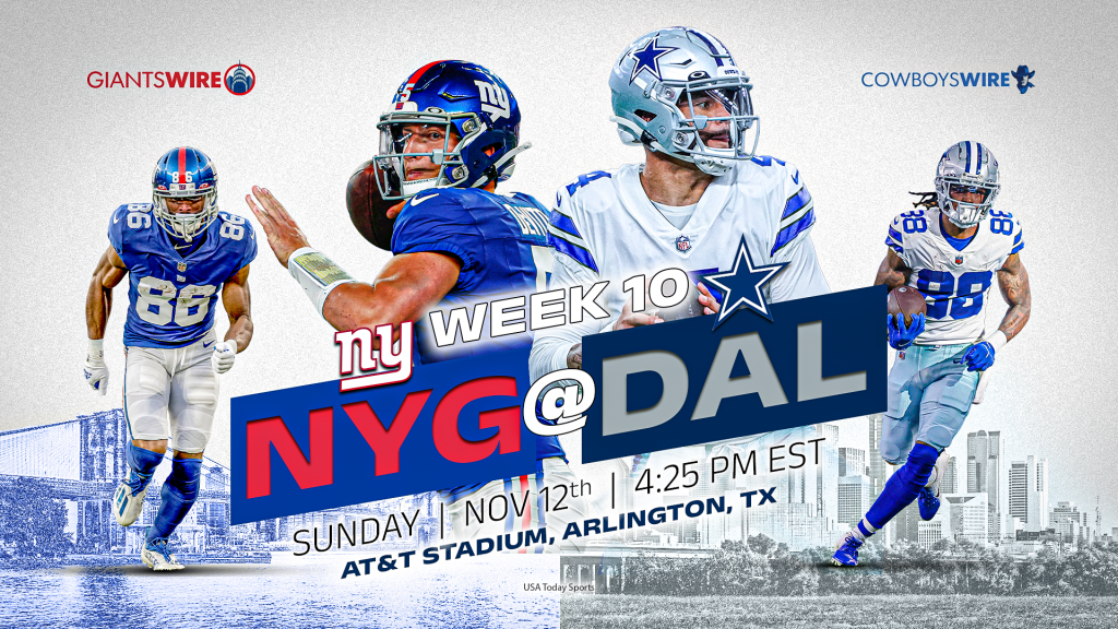 Giants vs. Cowboys: Time, television, radio and streaming schedule