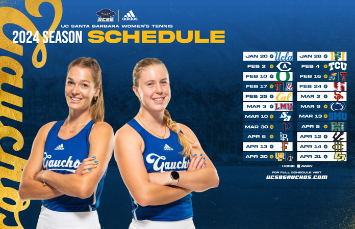 Women’s Tennis Announces 2024 Spring Schedule – University of California, Santa Barbara