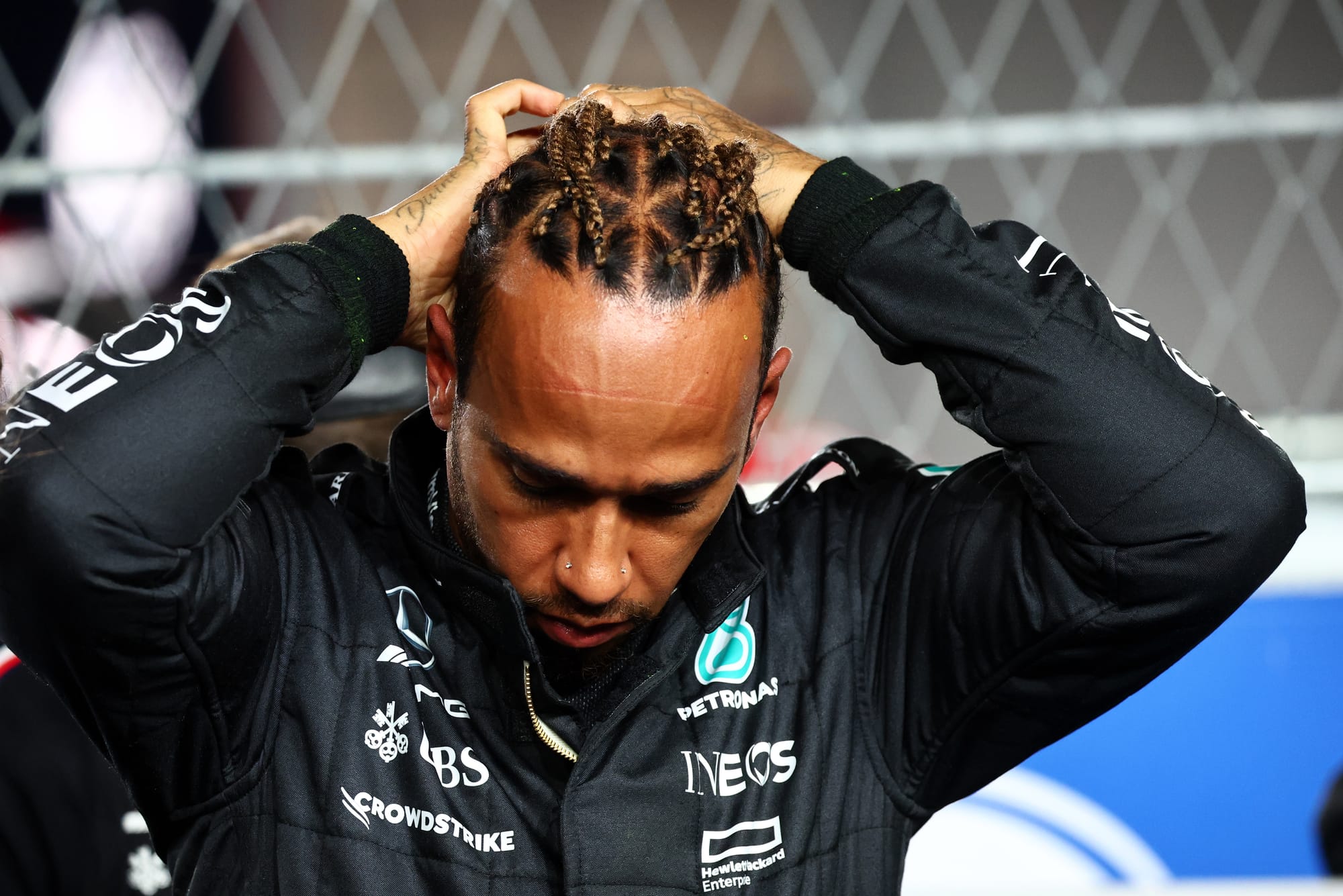 ‘Is it me or the car?’ – Mark Hughes’ take on a pensive Hamilton