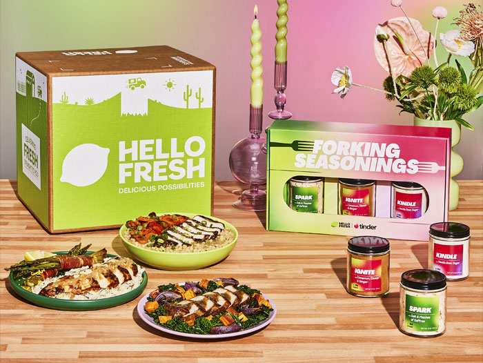 HelloFresh and Tinder Launch ‘Date Night Delights’ Recipe Series Helping New Couples Enter Their Forking Season