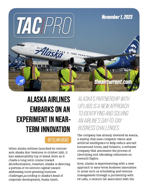 Alaska Airlines embarks on an experiment in near-term innovation