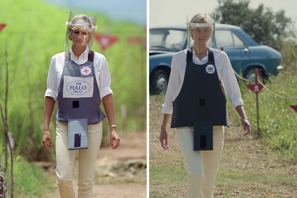 How ‘The Crown’ Recreated Princess Diana’s Iconic Landmines Walk