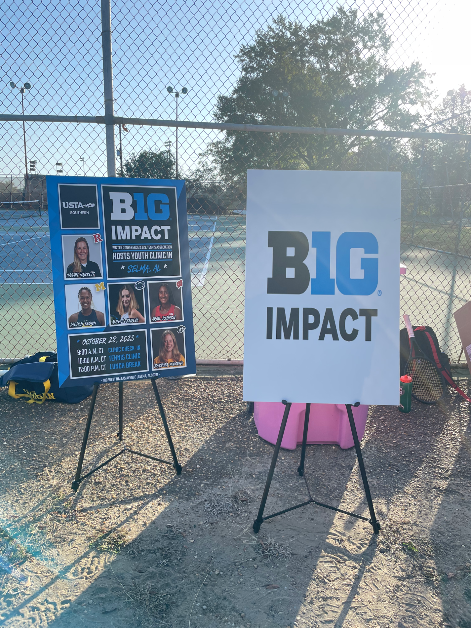 Barrett Participates in Selma Tennis Clinic for Youth Hosted by Big Ten, USTA