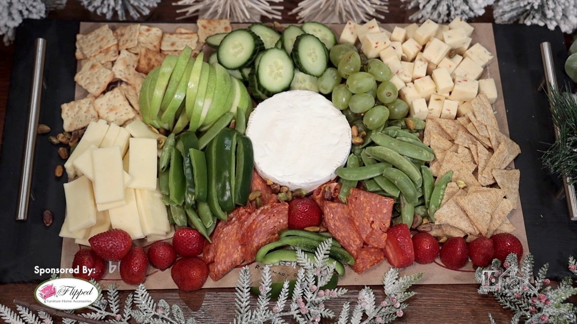 Make a Christmas wreath charcuterie board with Flipped Furniture