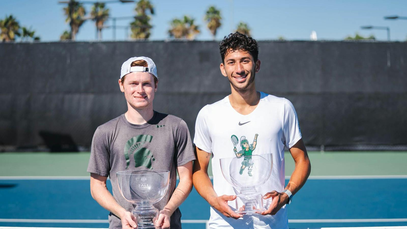 Mens tennis duo Max Sheldon and Ozan Baris take home national title for the first time in program history