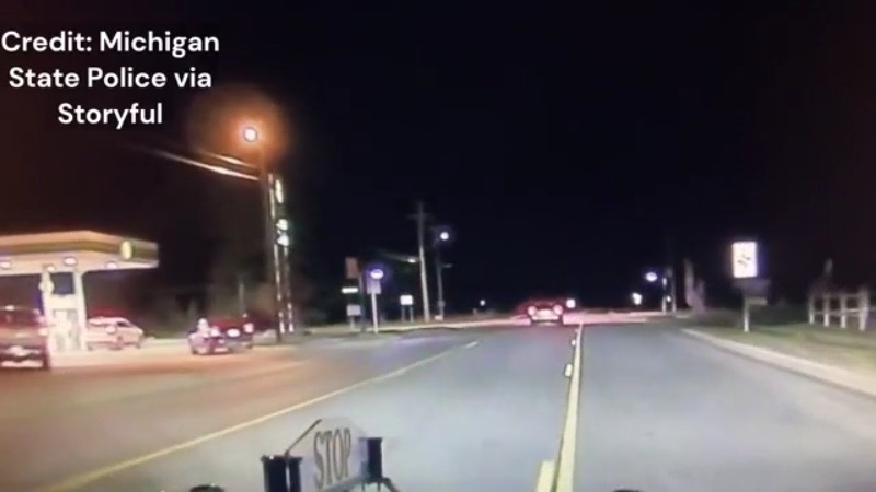 Watch driverless car’s near-miss with trooper