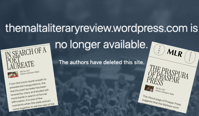 Literary review website taken down after three weeks