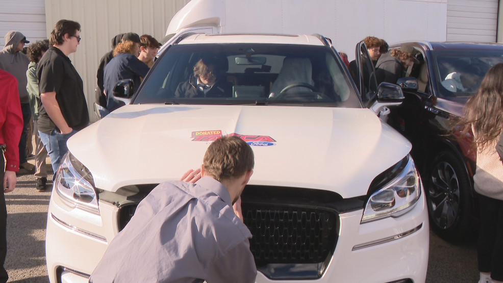 Tasca donates three brand-new vehicles to local high schools: surprises automotive students