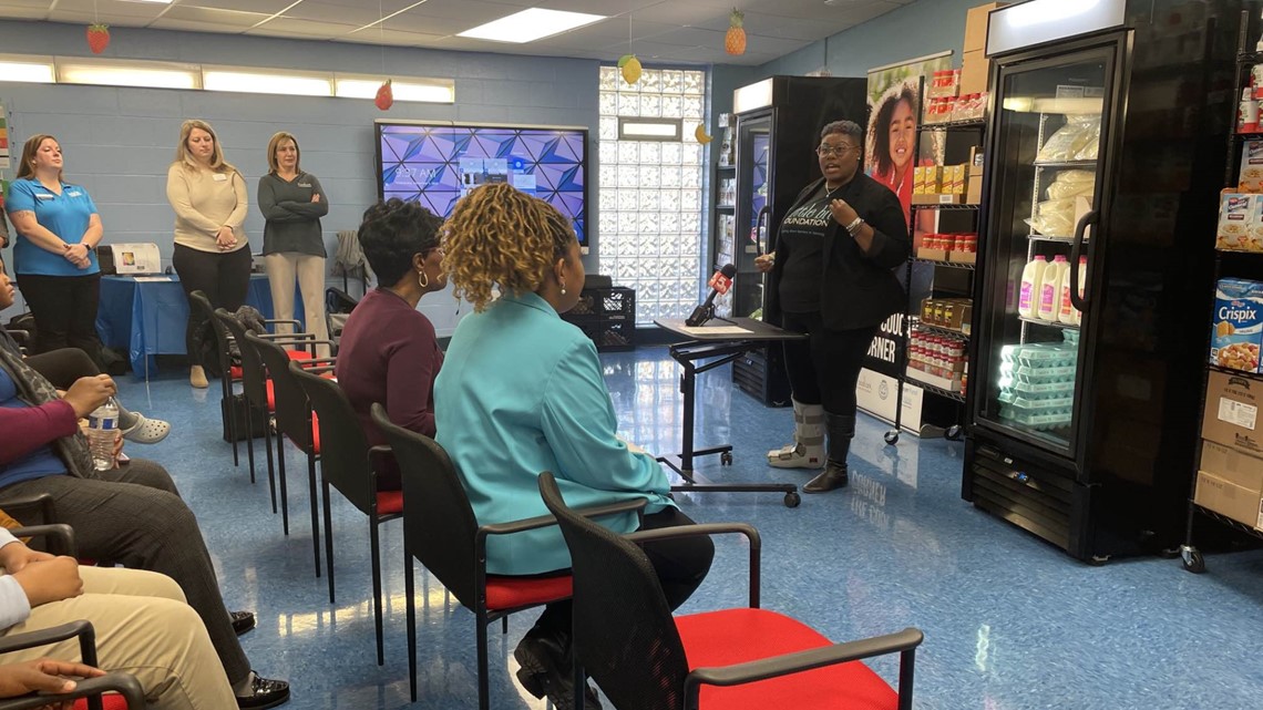 ‘We are not leaving this community’: Free food market opens inside a North County elementary school