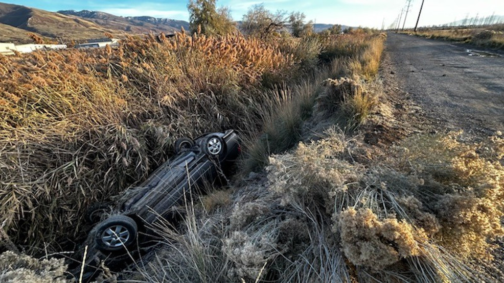 Teens uninjured after car flips into ditch in Centerville