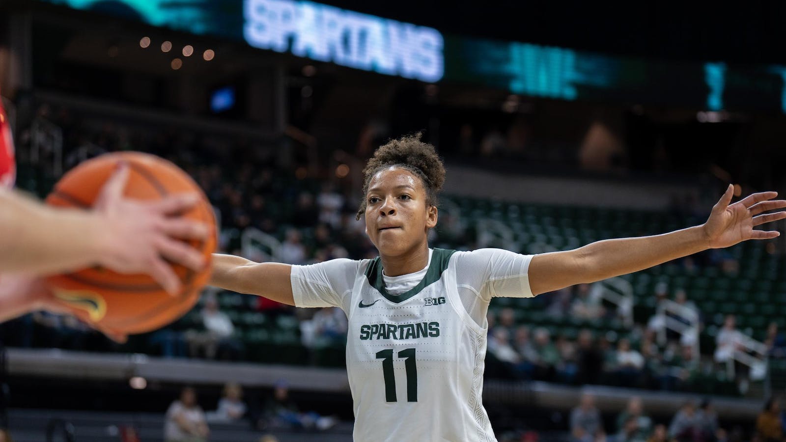 Jocelyn Tate makes herself comfortable after “perfect” performance for MSU women’s basketball