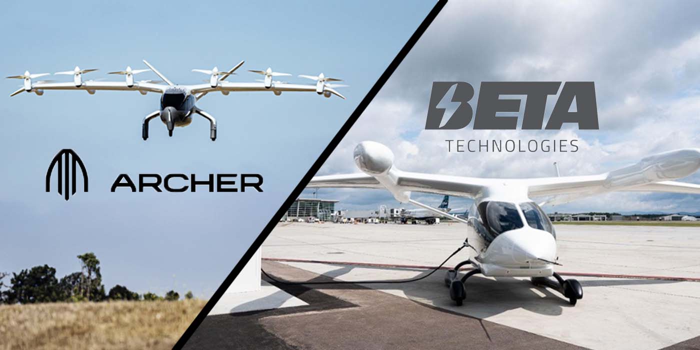 Archer Aviation and BETA Technologies team up to roll out a electric aircraft charging network