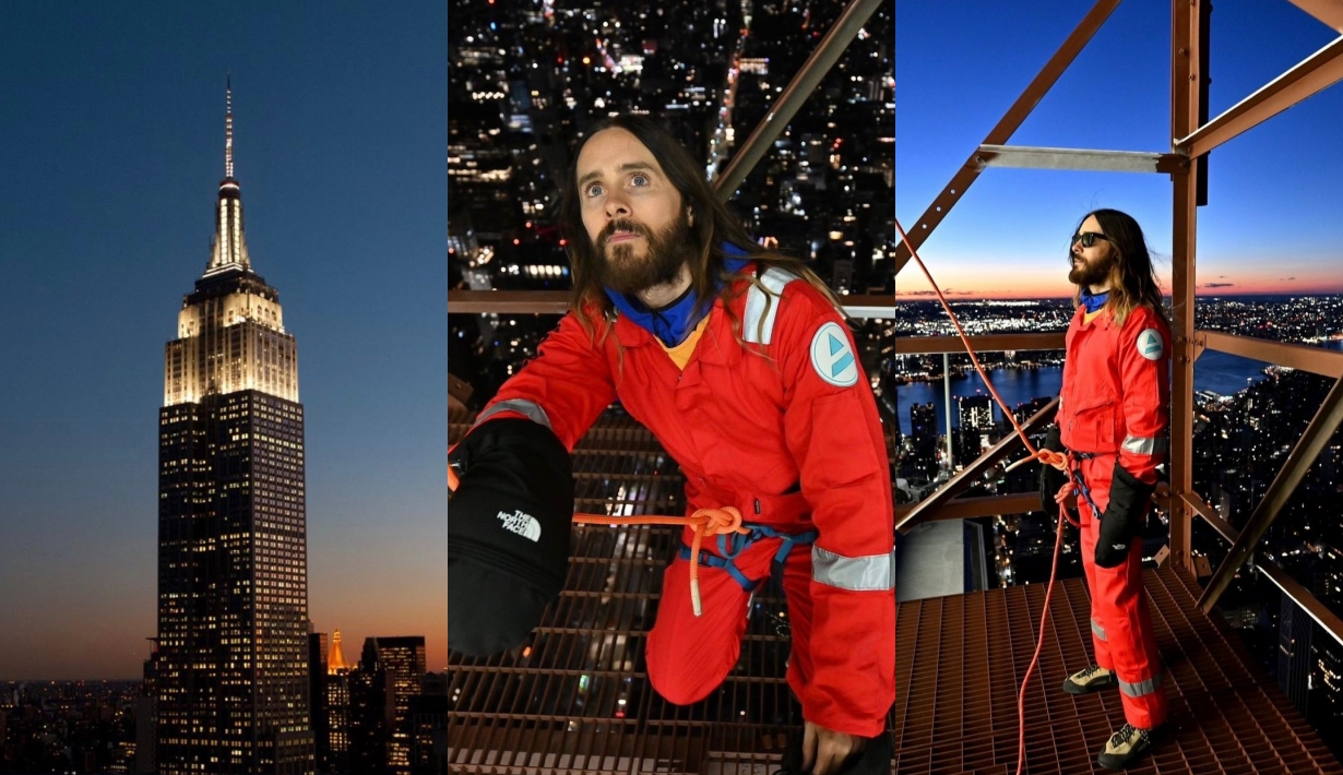 สร้างประวัติศาสตร์! Jared Leto เป็นคนแรกที่ปีนไต่เชือกขึ้นตึก Empire State Building ในนิวยอร์กได้สำเร็จ