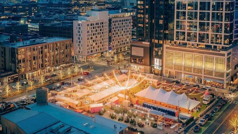 Snowport is officially open in the Seaport for the holidays in Boston