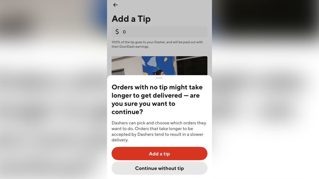 DoorDash is testing warnings about bad service if you don’t tip your driver