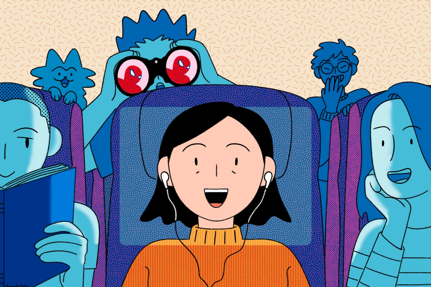 Why do we love to watch other people’s in-flight movies?