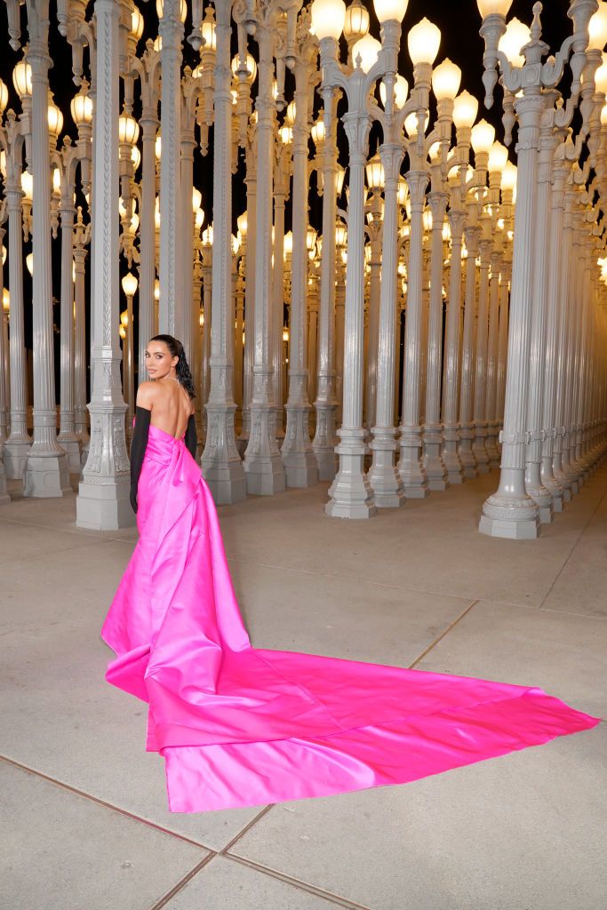 Kim Kardashian just wore *the* most extra Barbiecore bridal gown