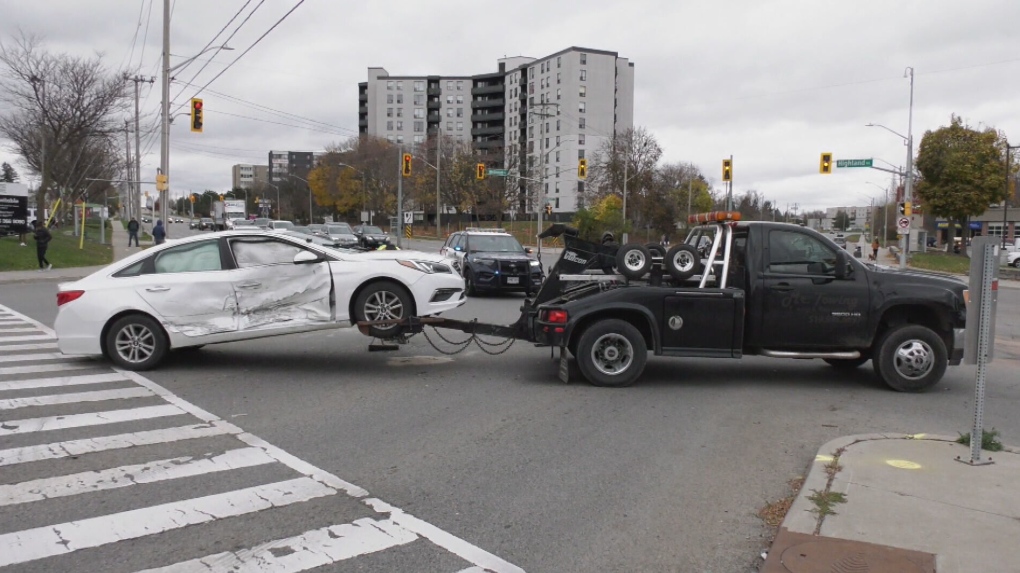 Crash leaves car flipped upside down