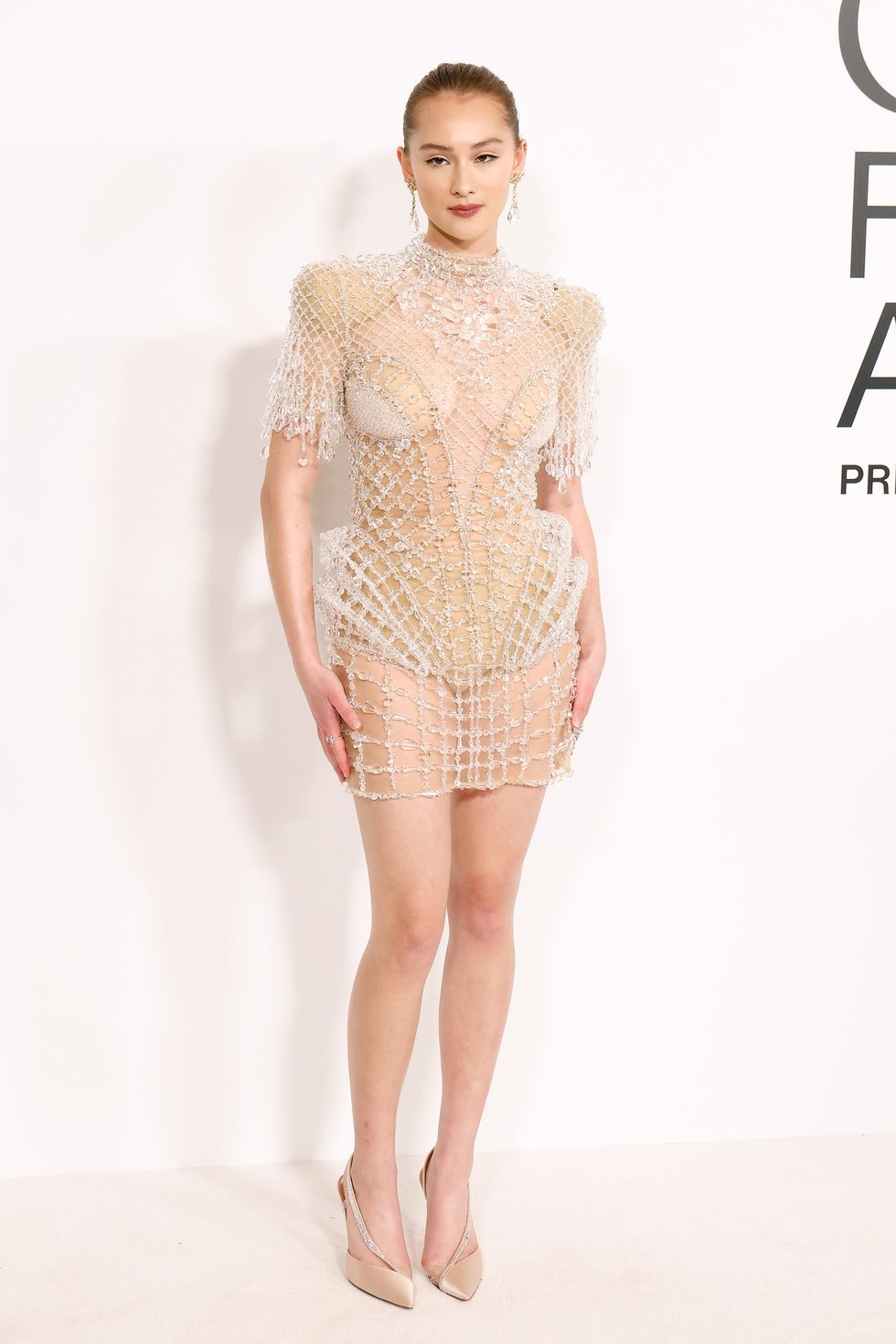 Lola Tung Wore the Most Epic Naked Illusion Dress Last Night