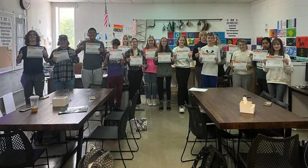 Mitchell High Foods & Nutrition I Students Certify in ServSafe Foodhandler