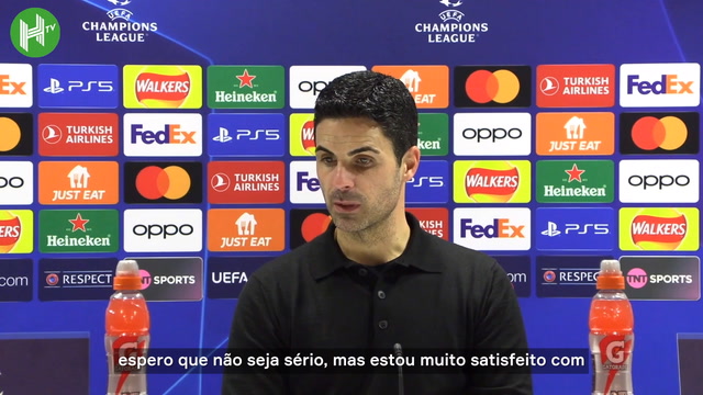 Arteta explica saída de Saka na Champions League