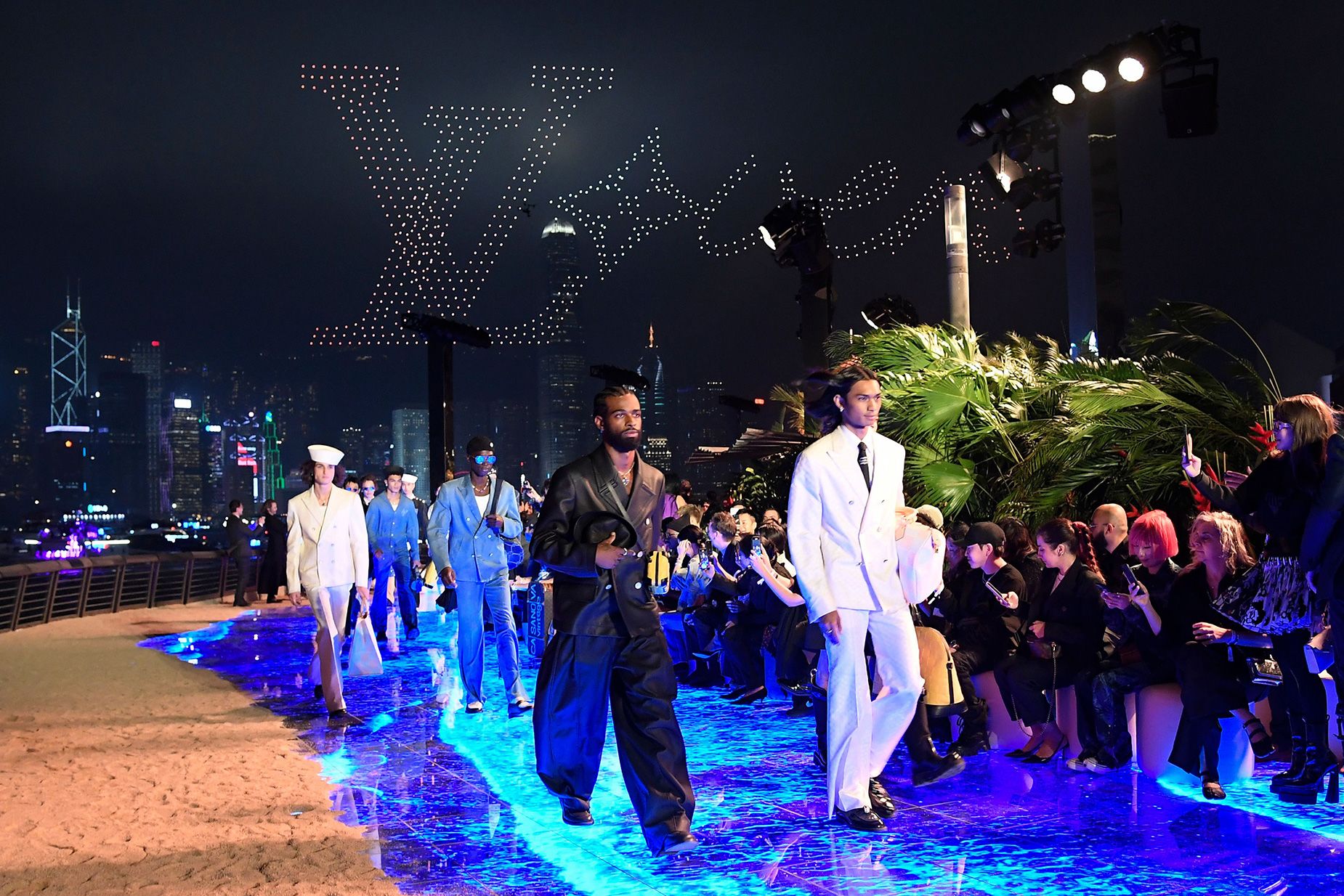 Louis Vuitton stages dramatic runway show in Hong Kong