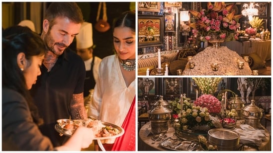 Sonam Kapoor went all out to welcome David Beckham into her home. Check out luxe decor with thousands of flowers