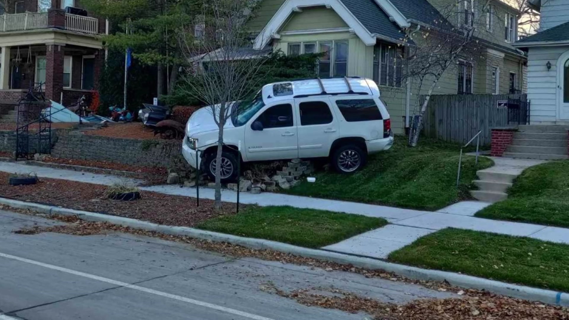 ‘He came flying across’: Car crashes into iconic Riverwest car garden