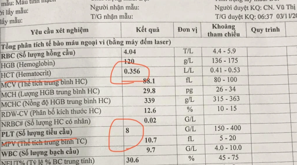 Bệnh nhân sốt xuất huyết sôi sục vì bị từ chối truyền tiểu cầu