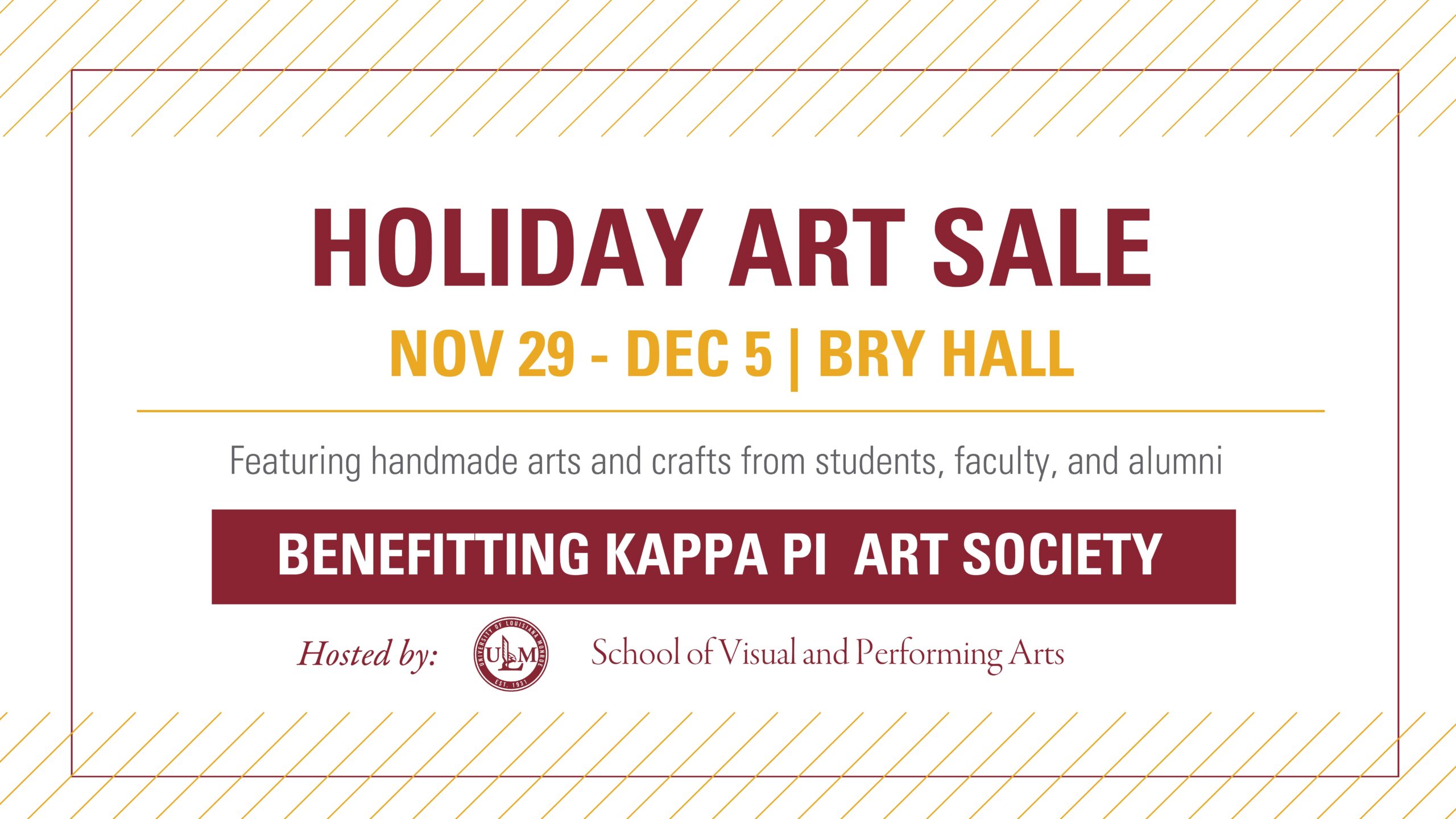 ULM School of Visual and Performing Arts hosts annual holiday art sale