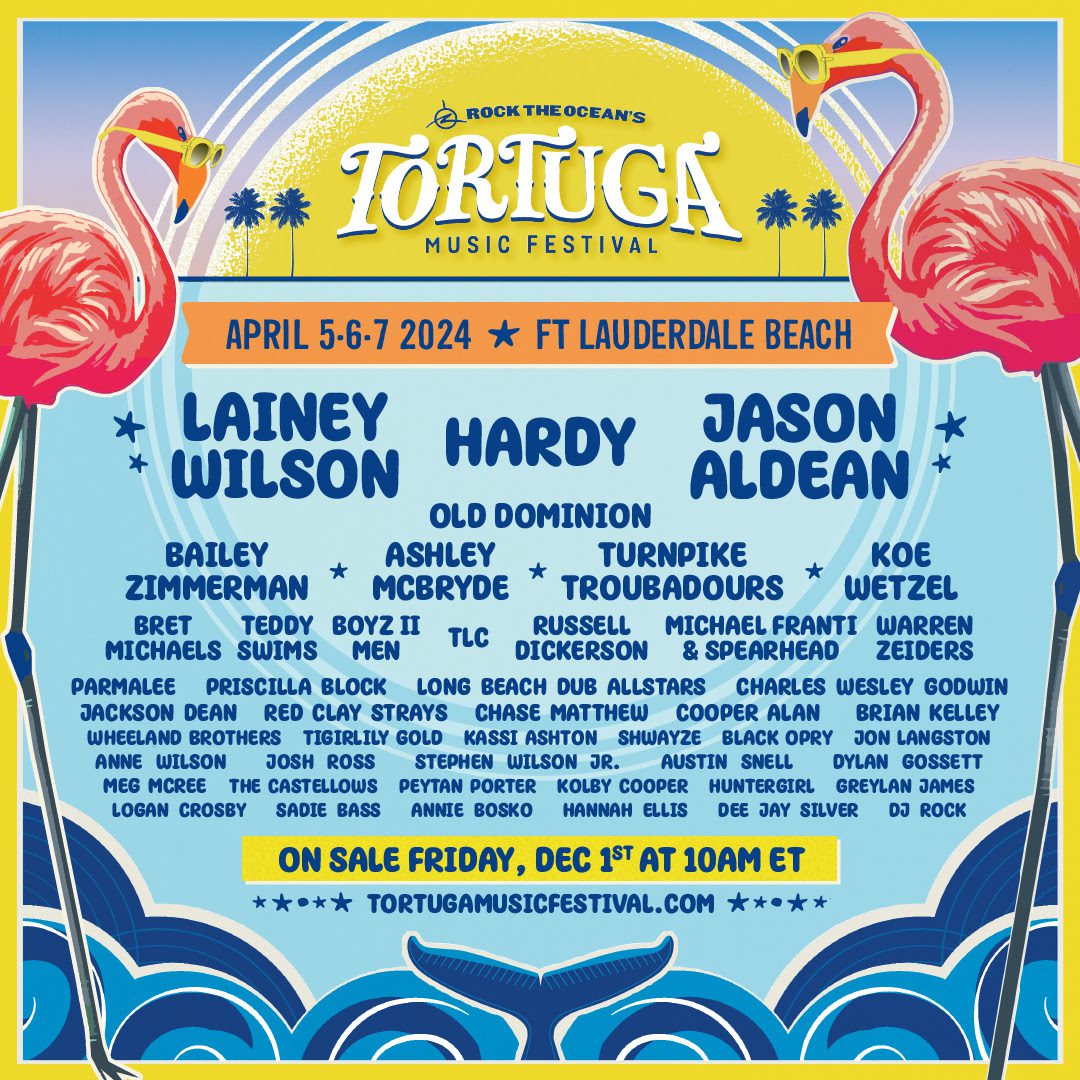 Lineup Revealed For Tortuga Music Festival 2024