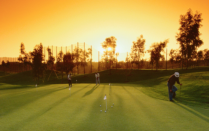 Tennis courts, putting greens are close cousins