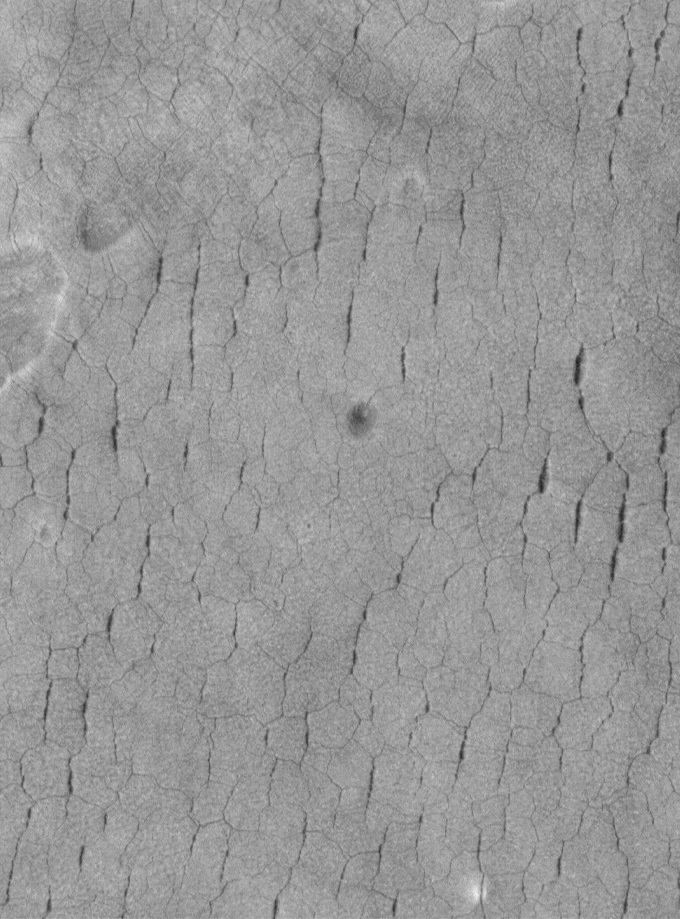 Giant polygon rock patterns may be buried deep below Mars’ surface