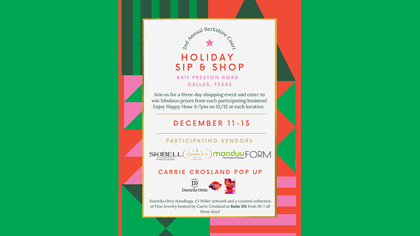 Get Gifting at Berkshire Court’s Holiday Sip & Shop with Jewelry, Handbags, and Prizes