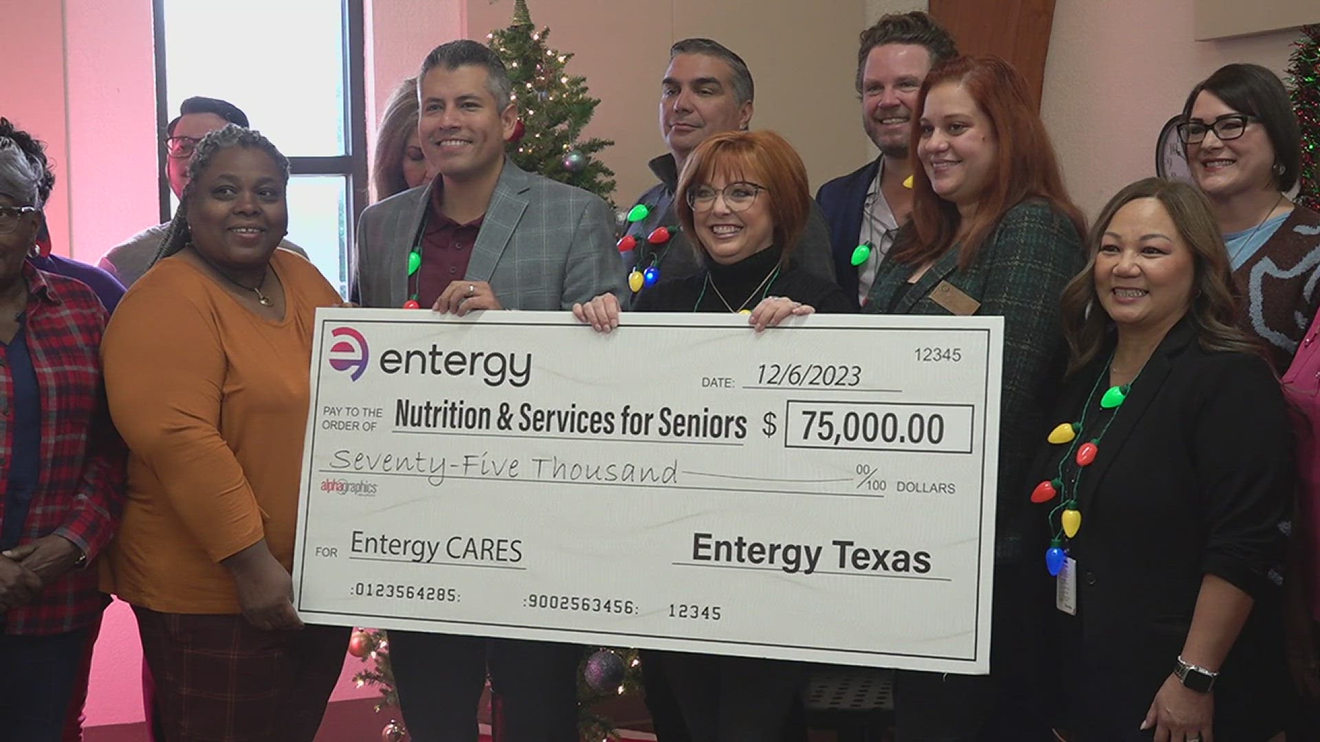 Entergy Texas donates $75,000 towards nutrition and services for seniors