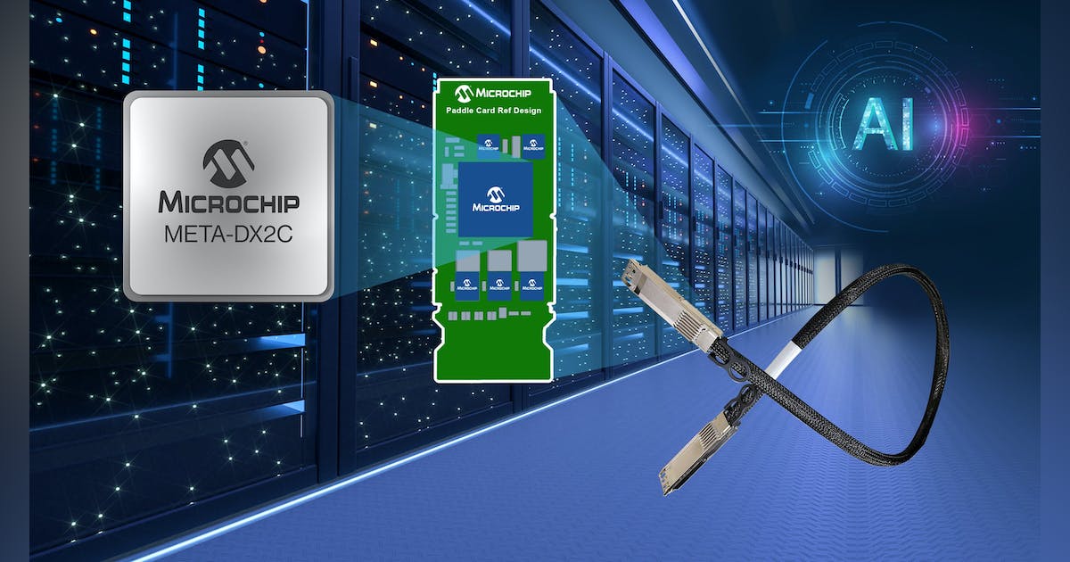 Retimer and active electrical cables for artificial intelligence (AI) and machine learning from Microchip