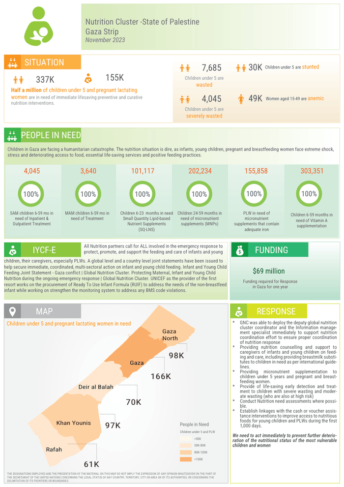 Nutrition Cluster – State of Palestine Gaza Strip, November 2023