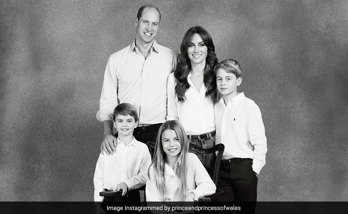 Prince William And Kate Middleton’s Family Christmas Card In White Shirts Is Royal Casual Fashion Done Right